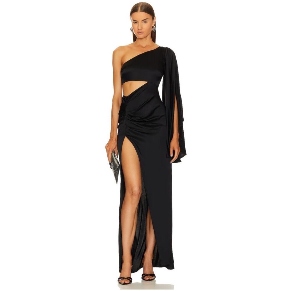 ❌SOLD❌Michael Costello x Revolve Fairleigh Gown in Black New with Tags! - Picture 2 of 8